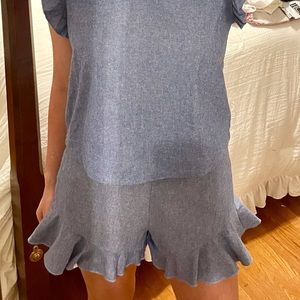 Blue Ruffle Shorts (set) from Miss Behaven